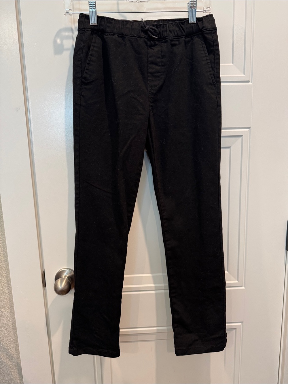 Kids Black Drawstring Chinos - Casual Everyday Fit